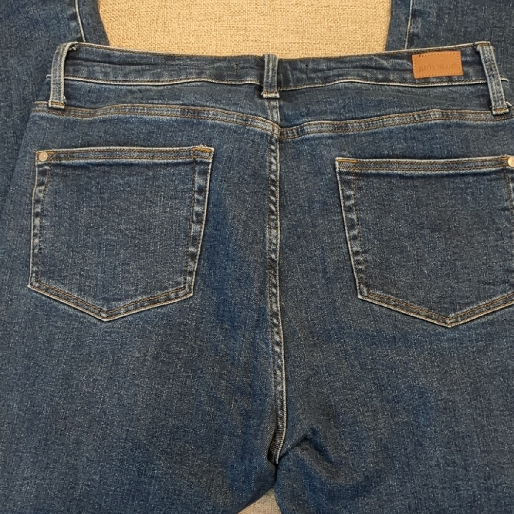 Judy Blue Women's Blue Jeans 90's straight 32" waist - Picture 4 of 15